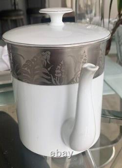 J. L. Coquet Limoges France Khazard Platinum Tea Pot Hand Painted