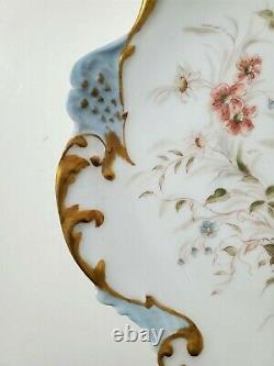 J. P. L. Jean Pouyat Limoges France Hand Painted 9.25 Gilded PLATES Set of 5
