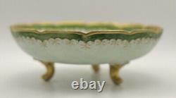 J. P. Limoges Hand-Painted Footed Bowl with Gold Accents