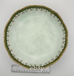 J. P. Limoges Hand-Painted Footed Bowl with Gold Accents