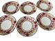 Jean Pouyat Limoges Vintage Plates Pink Red Floral Jp L France Gold 7.25 (6)