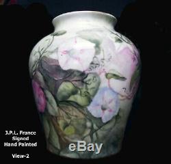 Jean Pouyat Limoges(j. P. L.) France, Hand Painted-signed & Dated Vase-1904