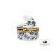 Limoges France Hand Painted Peint Main Flower Frog Porcelain Trinket Box Rare
