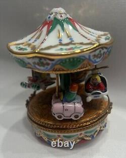 LIMOGES Made in France & Hand Painted Carousel Collectible Box