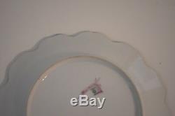 LIMOGES PLATE Holly Berries T&V France Hand Painted Holiday Gold Edge Antique