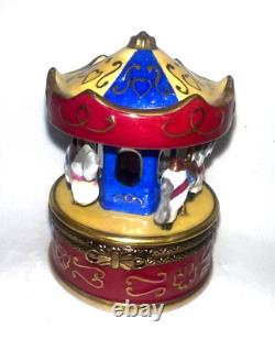 LIMOGES ROCHARD Made in France & Hand Painted Carousel Collectible Box