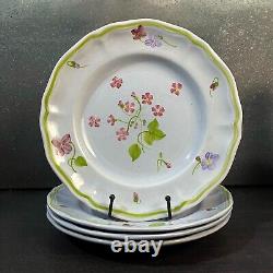 LOT (10 pc) Vintage Longchamp Mon Jardin Hand painted Plates, Limoges France