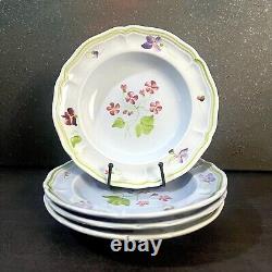 LOT (10 pc) Vintage Longchamp Mon Jardin Hand painted Plates, Limoges France