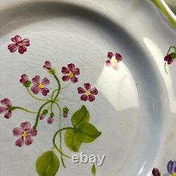 LOT (10 pc) Vintage Longchamp Mon Jardin Hand painted Plates, Limoges France