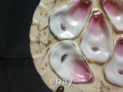 LOVELY! C1880 Oyster Plate AESTHETIC Likely French Porcelain 5 Well Limoges