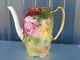 Lovely Hand Painted Roses Tea Pot Unsigned Limoges