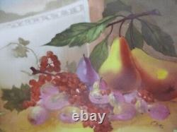 LS&S Limoges Hand Painted Signed C. Bec Fruit & Gold Rim 12 Charger/Wall Art