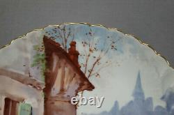 LS&S Limoges Hand Painted Signed Gayou Courting Couple 13 1/8 Inch Charger
