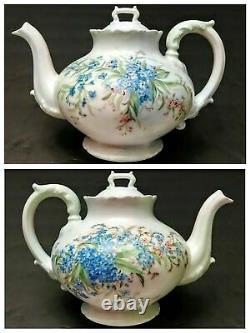 Large Limoges Hand Painted Tea Pot /Creamer Sugar Bowl Set