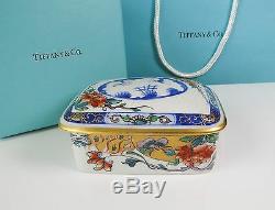 Le Tallec Private Stock Porcelain Trinket Dresser Box Hand Painted Paris Tiffany