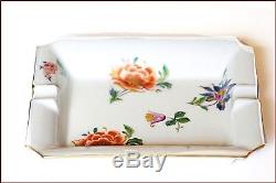 Limoge Made In France Flowers Hand Painted Details Ashtray Plate