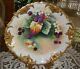 Limoges B&h Hand Painted Cake Serving Plate, Berries, Signed Marsay, 11