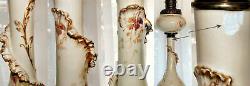 Limoges Banquet Lamp Signed Hand Painted Working Antique New Rochester Burner