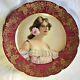 Limoges Ca France Portrait Plate Hand Painted And Signed Muville. Very Nice