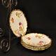 Limoges Coiffe 4 B&b Plates T&v #6326 Carnations Withgold 1892-1907 Hand Painted