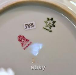Limoges Coiffe 5 Salad Plates T&V Hand Painted #6326 Carnations withGold 1892-1907