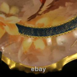 Limoges Coronet Coiffe Plate Hand Painted Sena Golden Pheasant withGold 1906-1914
