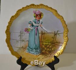 Limoges Coronet France Hand Painted Signed Plate