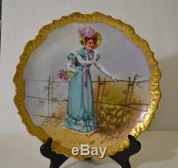 Limoges Coronet France Hand Painted Signed Plate