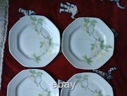 Limoges Elite France Hand Painted Set Of 6 Dinner Luncheon Plate Vintage 1960's