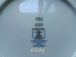 Limoges Elite France Hand Painted Set Of 6 Dinner Luncheon Plate Vintage 1960's