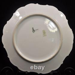 Limoges Flambeau Fish Charger 11 Plate 1890-1914 Artist Signed MAB Yellow Gold