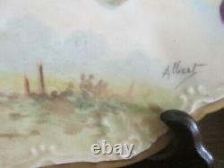 Limoges Flambeau France Hand Painted Grape Charger Plate 12 Signed Albert