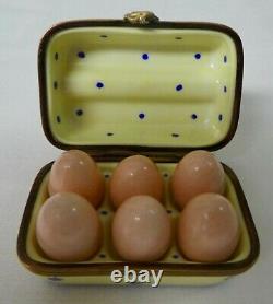 Limoges France Box Eximious Egg Carton Box Jumbo Fresh Eggs Peint Main