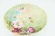 Limoges France Cfh/gdm Hand Painted Floral Poppies Large Round Shallow Bowl