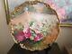 Limoges France Hand Painted Charger Plate Roses Signed A. Rico 13.5