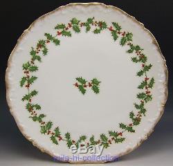 Limoges France Hand Painted Holly Berries 12.5 Charger