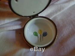 Limoges France Hand Painted Merry-Go-Round Trinket Box. ROCHARD