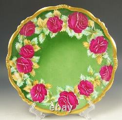 Limoges France Hand Painted Roses 8.25 Plate L. Goulard