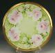 Limoges France Hand Painted Roses 8.5 Plate Artist Signed A. Lajudie