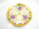 Limoges France Hand Painted Violets Purple Flowers Heavy Gold Plate, H Reury