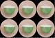 Limoges France J. Seignolles Hand Painted Nuage Tea Cup & Saucer Set Of 6