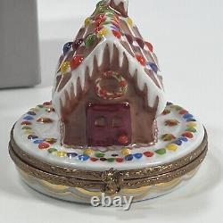 Limoges France Porcelain Trinket Box Gingerbread House No. 1907 Artoria