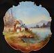 Limoges France Wm. Guerin & Co. Plate Charger Rare Landscape Hand Painted 12x 11