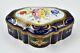 Limoges French Porcelain Dresser Box Hand Painted With Flowers