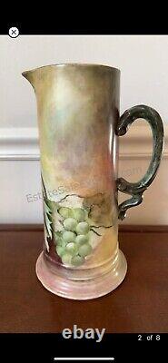 Limoges Grape Hand Painted Tankard