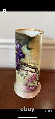 Limoges Grape Hand Painted Tankard