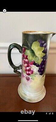 Limoges Grape Hand Painted Tankard