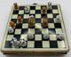 Limoges Hand Painted Chessboard Checkmate Hinged Trinket Box Signed France