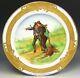 Limoges Hand Painted Hunting Scene Deer Raised Gold Cabinet Plate Signed Meyers