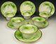 Limoges Hand Painted Lilies Of The Valley Ramekins Saucers Set Of 6 Signed Jean